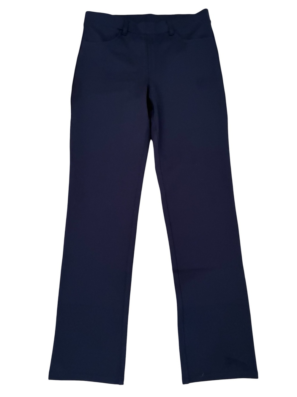 Quince Ultra Stretch Ponte Straight Leg 4-Pocket Pant in Navy Small